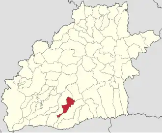 Localizare în cadrul județului