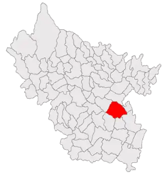 Poziția localității Săgeata