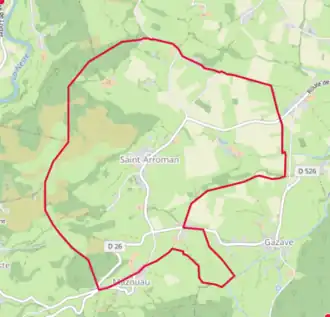 Poziția localității Saint-Arroman