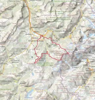 Poziția localității Saint-Gervais-les-Bains