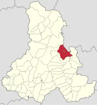 Localizare în cadrul județului