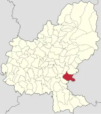 Localizare în cadrul județului