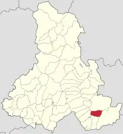 Localizare în cadrul județului