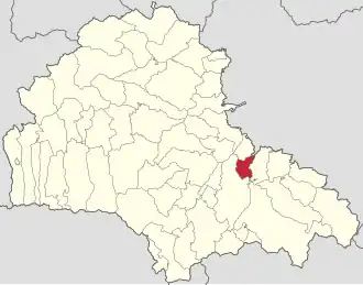 Localizare în cadrul județului