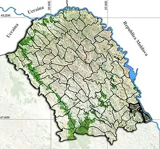 Amplasarea în cadrul județului