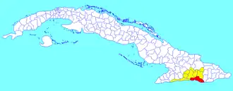 Poziția localității Santiago de Cuba