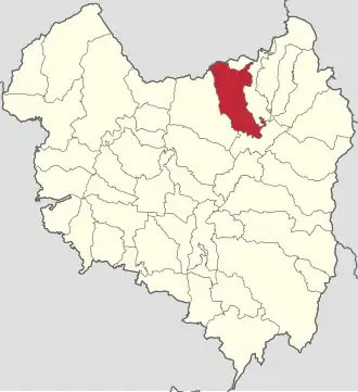 Amplasarea în cadrul județului