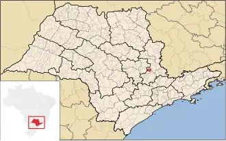 Poziția localității Artur Nogueira