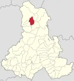 Localizare în cadrul județului