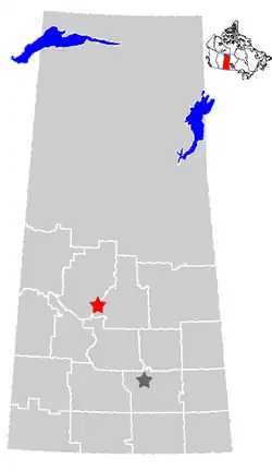Poziția localității Saskatoon
