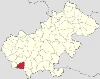 Localizare în cadrul județului