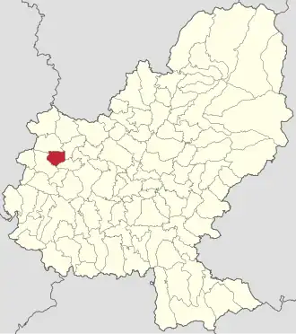 Localizare în cadrul județului