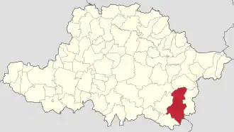 Localizare în cadrul județului