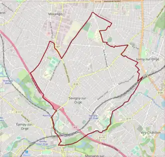 Poziția localității Savigny-sur-Orge