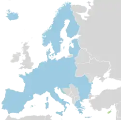The Schengen Area as of 2009