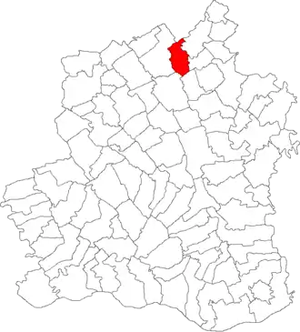 Amplasarea în cadrul județului