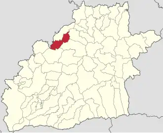 Localizare în cadrul județului