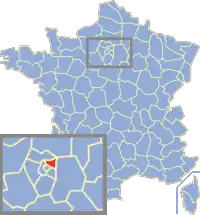 Poziția regiunii Seine-Saint-Denis