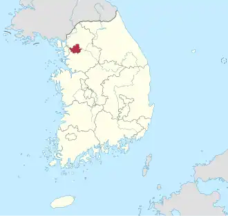 Poziția localității Seul