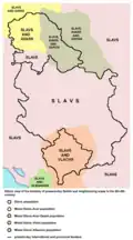 Harta etnică a Serbiei între sec. 5-7