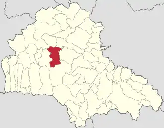 Localizarea comunei în cadrul judeţului