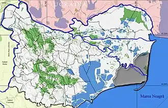 Amplasarea în cadrul județului