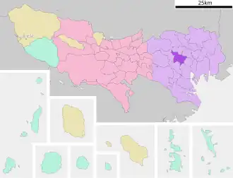 Poziția localității Shinjuku