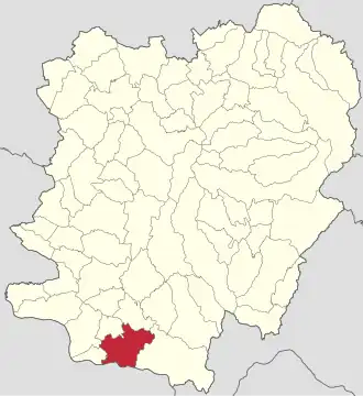 Amplasarea în cadrul județului