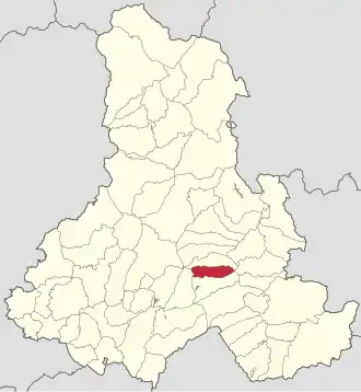 Localizare în cadrul județului