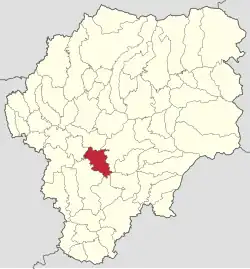 Localizarea comunei pe harta judeţului