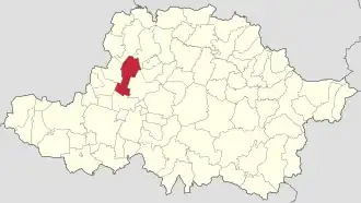 Localizare în cadrul județului