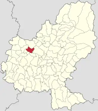 Localizare în cadrul județului