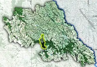 Amplasarea în cadrul județului