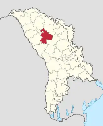 Raionul Sîngerei pe harta Republicii Moldova