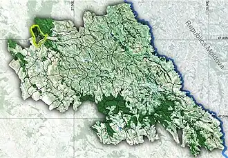 Amplasarea în cadrul județului