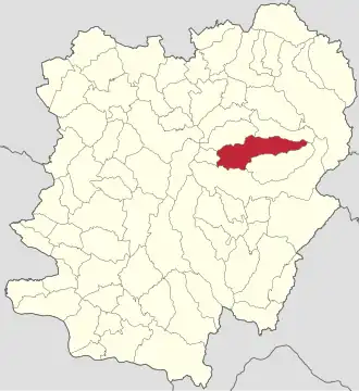 Amplasarea în cadrul județului