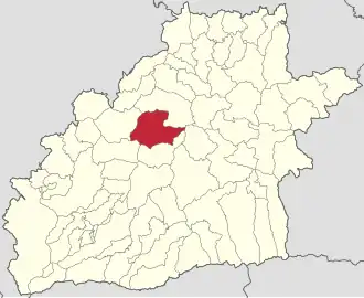 Localizarea comunei pe harta judeţului