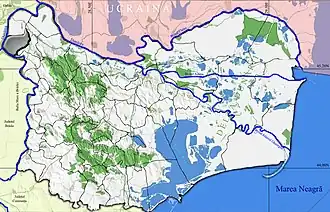 Amplasarea în cadrul județului