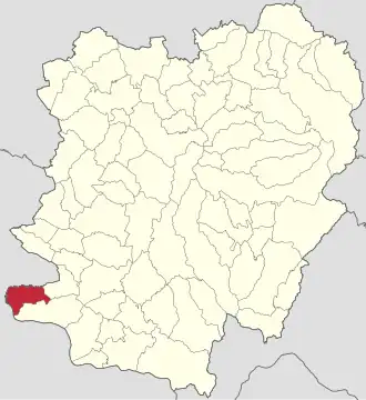 Amplasarea în cadrul județului