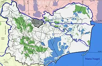 Amplasarea în cadrul județului