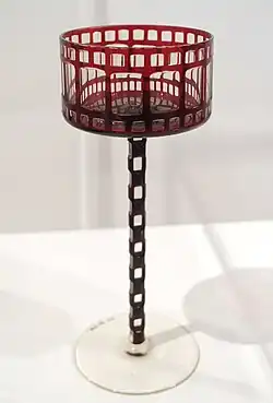 Pahar proiectat de Otto Prutscher, din Austria (1909)