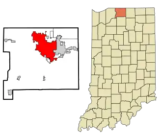 Poziția localității South Bend