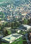St. Gallen (vedere asupra orașului; Universitatea se află în prim plan)