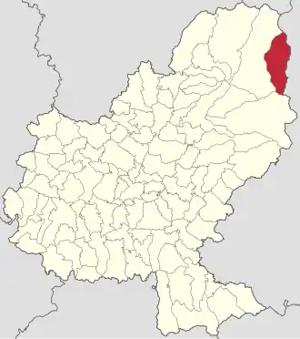 Localizare în cadrul județului