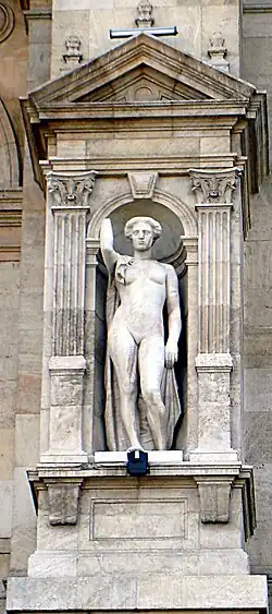 Statuie alegorică Atenţia - Palatul de Justiţie din Bucureşti