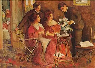 Scriitorul Beldiceanu cu familia și poetul Șt. O. Iosif – (2)