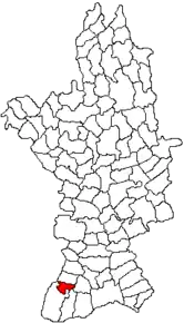 Amplasarea în cadrul județului