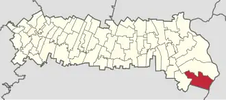 Amplasarea în cadrul județului