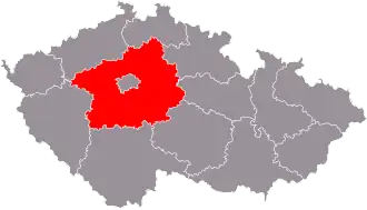 Poziția regiunii Boemia Centrală