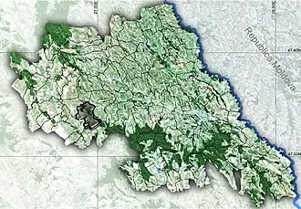 Amplasarea în cadrul județului